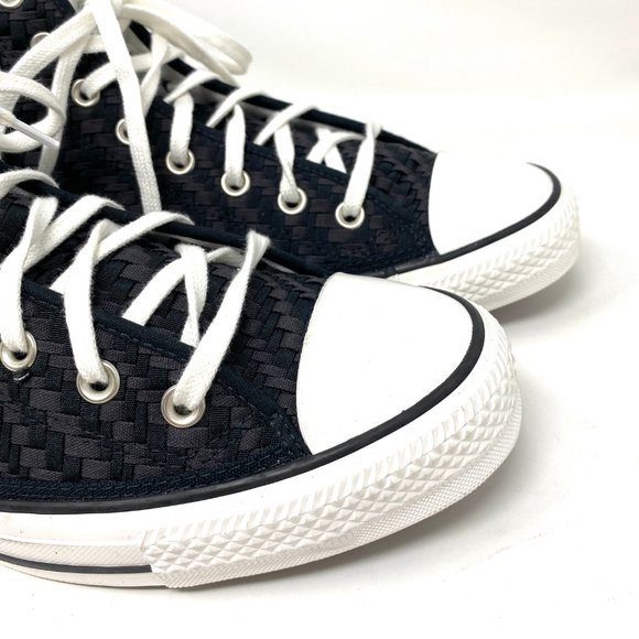 Converse Men's Size 171074C CTAS Woven Canvas Black High Top Cushioned Sneakers - Picture 4 of 9